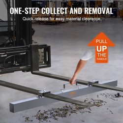 Ripustettava magneettinen puhdistaja 2130 mm leveä 54,4 kg magneettivoimalla trukkikiinnityksellä