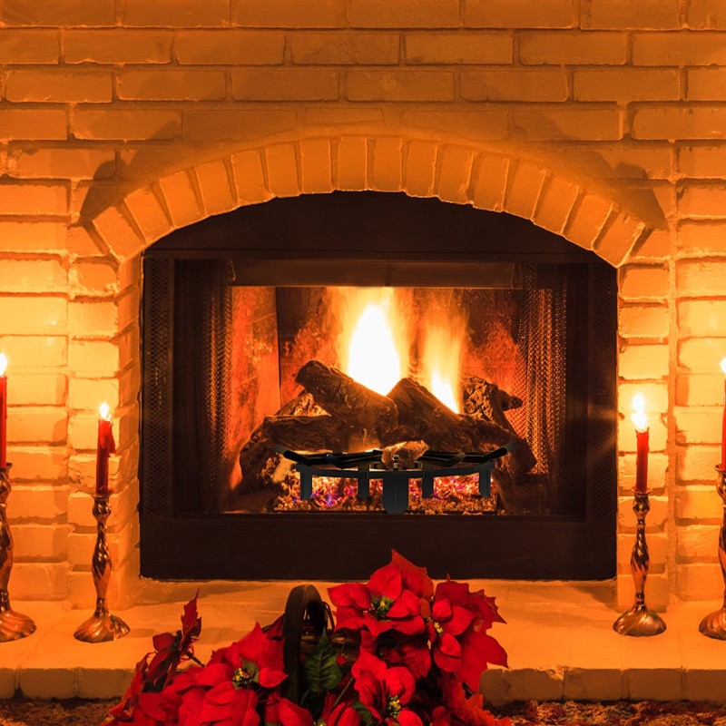 Takkahiiliritilä pyöreä 27 tuumaa 6 tukijalkaa jauhemaalattu teräs takkaan ja nuotioon