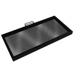 Nuotiogrilli terästä 91 4x91 4 senttimetriä tiheä X verkko taittuva musta kahvoilla