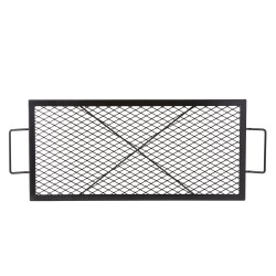 Grilliritilä Q235-teräs 810 x 380 mm musta kahvalla X-muotoinen tukilanka