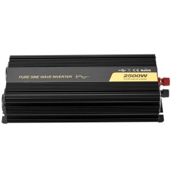 Puhdas siniaaltoinvertteri 2500W tasajännite 12V vaihtojännite 230V LCD näytöllä USB portilla ja kaukosäätimellä