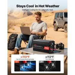 Puhdas siniaaltoinvertteri 4000W 12V 230V matkailuautoihin ja veneisiin