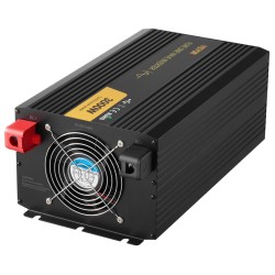 Puhdas siniaaltoinvertteri 3000 W 24V–230V alumiiniseosrunko LCD USB asuntoautoihin