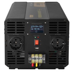 Puhdas siniaaltoinvertteri 5000W 12V 230V LCD näyttö USB kaukosäädin