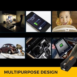 Puhdas siniaaltoinvertteri alumiinikotelo 24V–230V 5000W jatkuva 10000W huipputeho