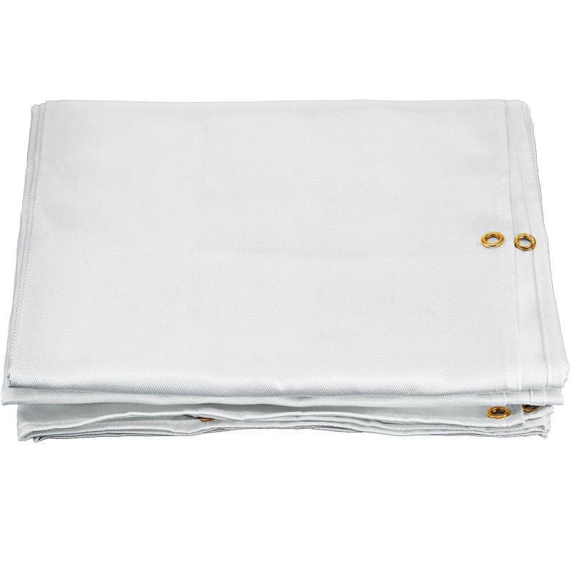 Lasikuituinen hitsaussuojahuopa 2,4 x 3,05 m 550°C messinkiset purjerenkaat