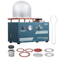 Tyhjiövalukone jalometalleille 290 wattia nopealla pumpulla 280 x 280 mm työalusta