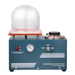 Tyhjiövalukone jalometalleille 290 wattia nopealla pumpulla 280 x 280 mm työalusta