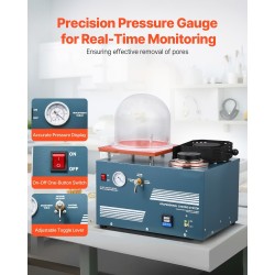 Tyhjiövalu- ja sulatuskone jalometalleille enimmäislämpötila 1150°C työtaso 280×280 mm