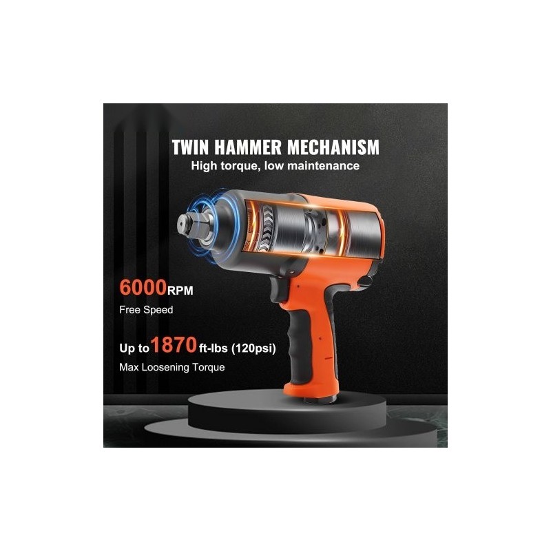 3/4-tuumainen paineilmamutterinväännin komposiittirunko korkea irrotusmomentti autojen huoltoihin