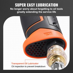 Paineilma-iskuväännin 1,27 cm neliöliitin kevyt 2,1 kg 11-osainen teräshylsysarja kuljetuslaukulla