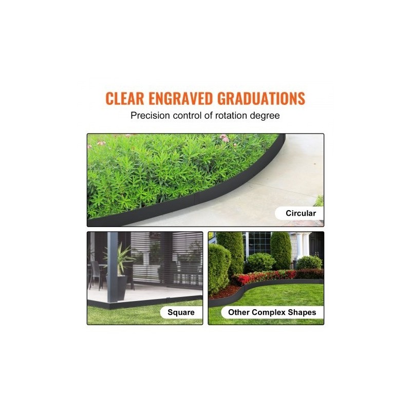 Teräsreunus galvanoitu 4 kpl 40x12 tuumaa taivutettava puutarhaan 6 klipsiä