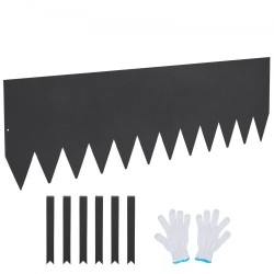 Teräsreunus galvanoitu 4 kpl 40x12 tuumaa taivutettava puutarhaan 6 klipsiä