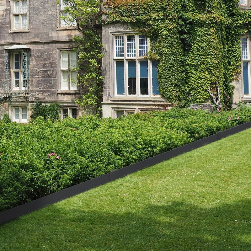 Galvanoitu teräspuutarhareunus 40 x 6 tuumaa 3 kpl maahan lyötävä