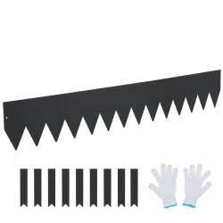 Teräsreunalistat sinkitty 6 kpl 101,6×15,2 cm taipuisa maahan lyötävä puutarhaan