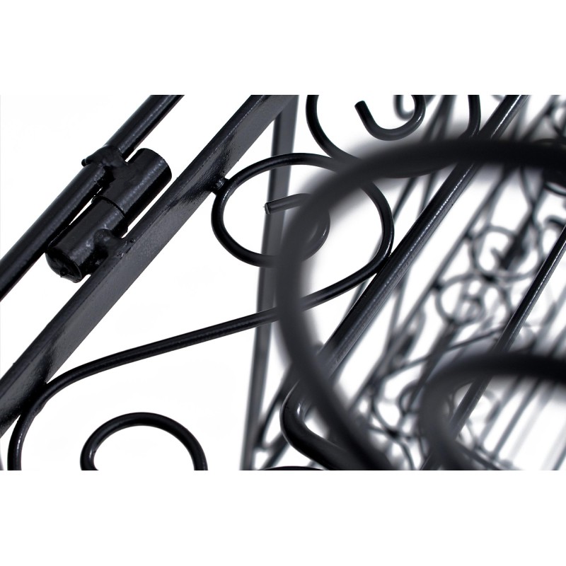 Taittuva seisova metallihylly viidellä tasolla sisä- ja ulkokäyttöön