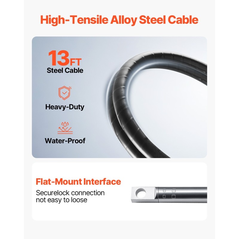 Ulkolaitemoottorin mekaaninen ohjausjärjestelmä 3,96 m ohjauskaapeli 13,5 tuuman pyörä alumiiniperäsin