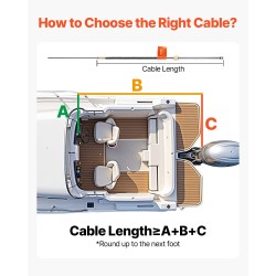 Mekaaninen veneen ohjaussarja perämoottorille 16 jalan ohjauskaapeli 13,5 tuuman ohjauspyörä