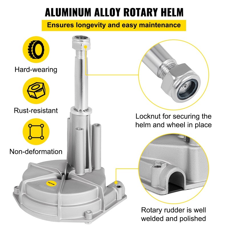 Mekaaninen veneen ohjausjärjestelmä valuteräs ruostumaton teräs 14 jalkaa kaapeli 3/4 tuuman akseli
