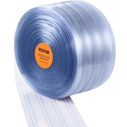 PVC-nauhaovi rulla 5000 cm 20 cm 2 mm uritettu läpinäkyvä