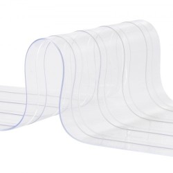 PVC-nauhaovi rulla 5000 cm 20 cm 2 mm uritettu läpinäkyvä