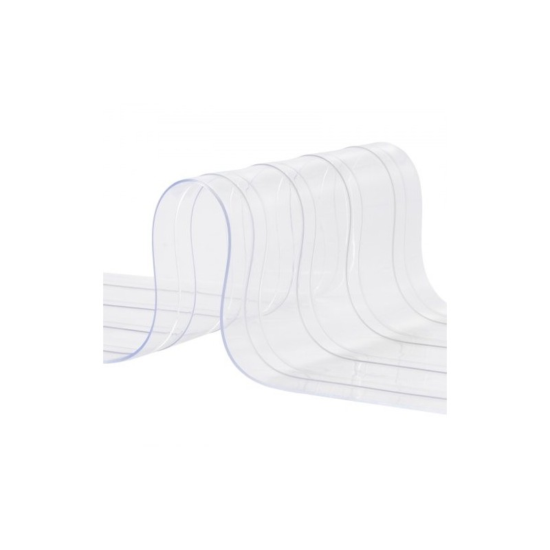 PVC-nauhaovi rulla 5000 cm 20 cm 2 mm uritettu läpinäkyvä