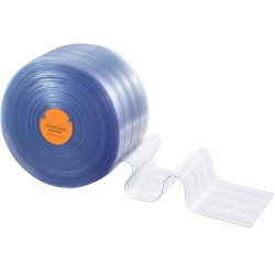 PVC listaverhorulla läpinäkyvä ribbimäinen 30 48 m 30 5 cm 3 mm oviaukkoihin
