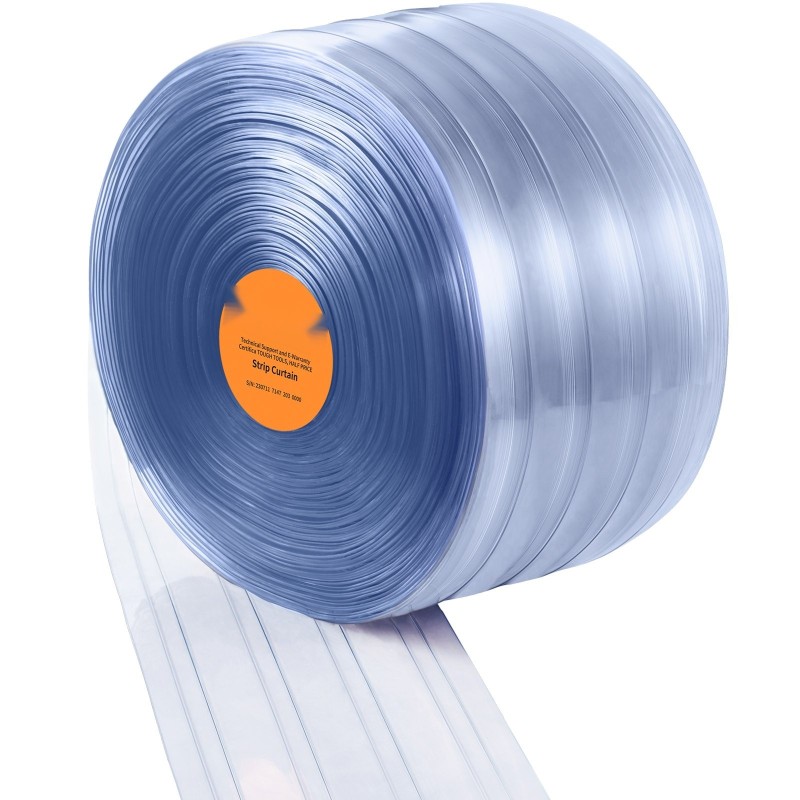 PVC-listaverhorulla läpinäkyvä ribbimäinen 30,48 m 30,5 cm 3 mm oviaukkoihin