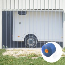 Läpinäkyvä PVC-liuskaverho 2500 cm rulla 30,5 cm leveä 3 mm paksu kylmätiloihin