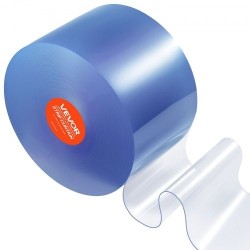 Läpinäkyvä PVC liuskaverhorulla 30,48 m 30,5 cm leveät liuskat 3 mm