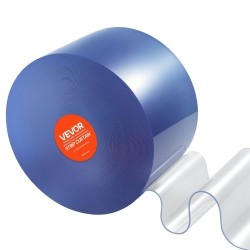 Läpinäkyvä PVC liuskaverhorulla 30,48 m 30,5 cm leveät liuskat 3 mm