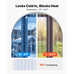 Läpinäkyvä PVC-lamelliverho rulla 45,7 m pituus 20 cm leveys oviverhoksi