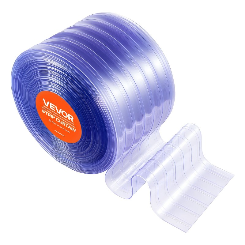 PVC-muovinen nauharulla 45,72 m 30,5 cm 3 mm läpinäkyvä uurrettu oviaukkoihin