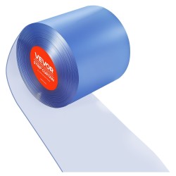 PVC nauhaverhorulla läpinäkyvä 30 8 m 30 5 cm 3 mm oviaukkoihin