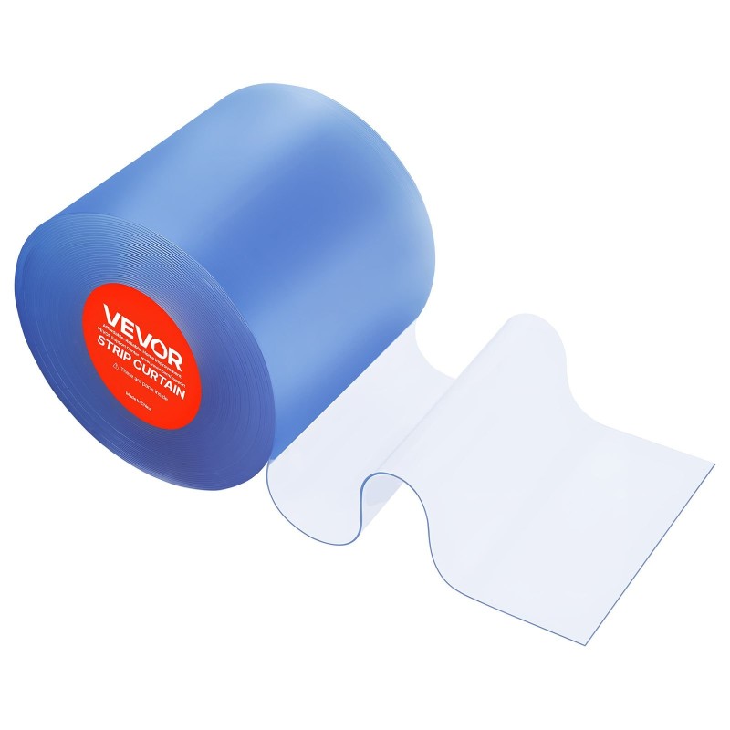 PVC-nauhaverhorulla läpinäkyvä 30,8 m 30,5 cm 3 mm oviaukkoihin