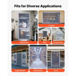 PVC-liuskaesirippu läpinäkyvä 30,8 m pituus 30,5 cm leveys 3 mm rihlattu oviin