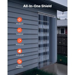 PVC-liuskaovi läpinäkyvä 2,4 m korkea 1,8 m leveä 12 kpl 2 mm