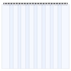 PVC liuskaverho 122 x 213 cm kylmätiloihin ja pakastetiloihin ruostumaton kisko