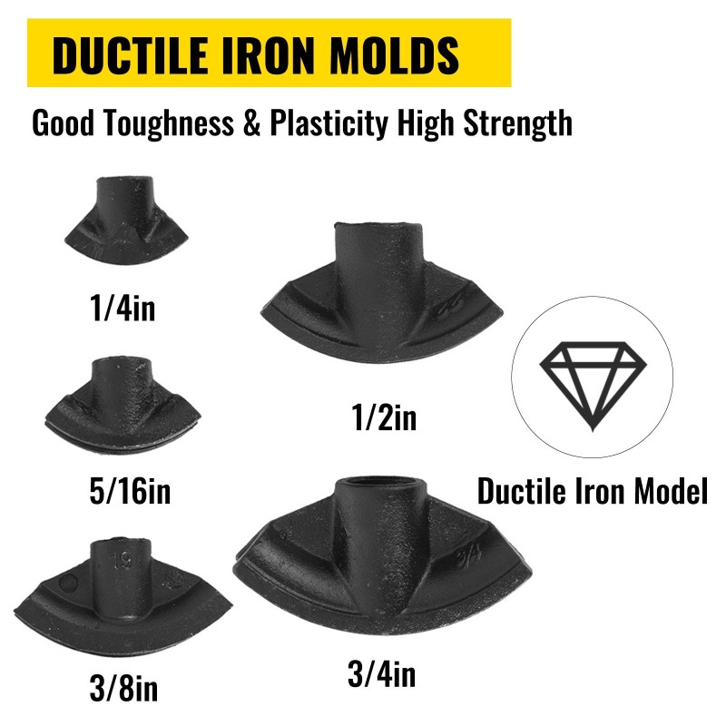 Manuaalinen hydraulinen putkentaivutin 10 tonnia 13–34 millimetriä pallografiittivalurautaiset muotit