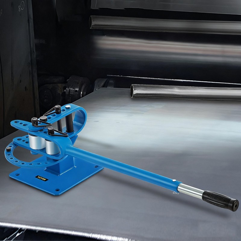 Penkkimallinen käsitaivutin A3-teräsrunko 7 pyöreää muottia 1–3 tuumaa 44 tuuman teleskooppivarsi