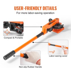 Manuaalinen putkentaivutin kupari- ja alumiiniputkille 9,5–25,4 mm 7 taivutussapluunaa