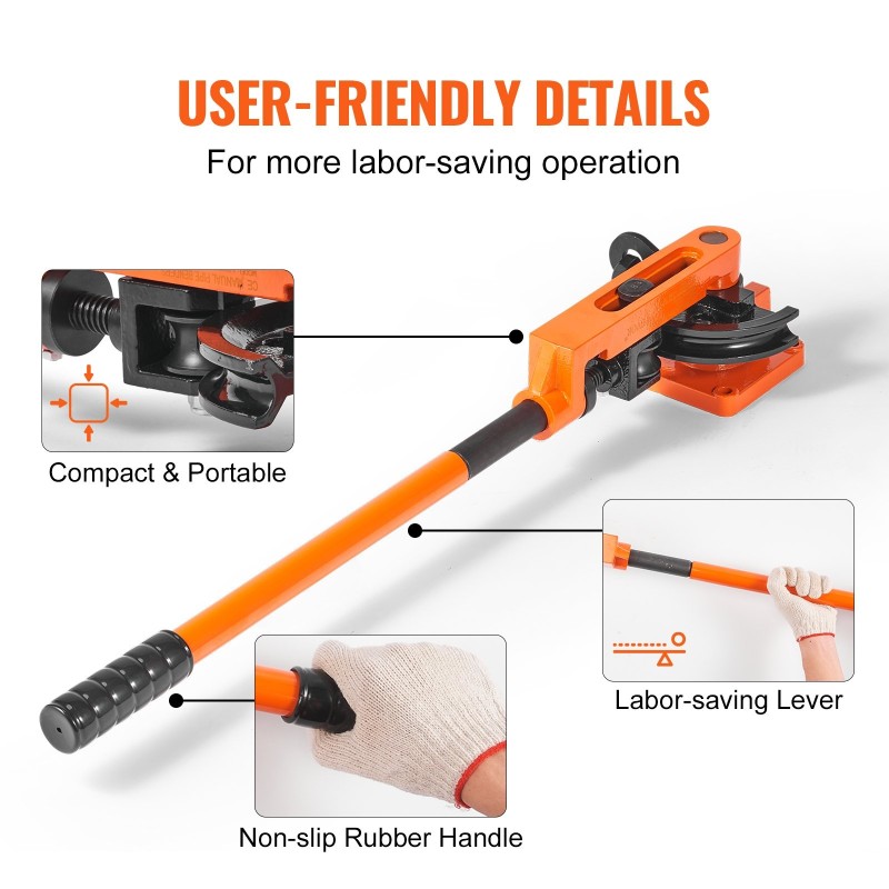 Manuaalinen putkentaivutin kupari- ja alumiiniputkille 9,5–25,4 mm 7 taivutussapluunaa