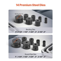 Manuaalinen putkentaivutin hiiliteräksinen neljätoista muottia LVI ja autohuoltoon