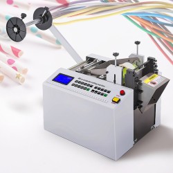 Automaattinen PVC-kutistesukan leikkuri 100 mm leikkausleveys 11 mm maksimihalkaisija 350 watin moottori