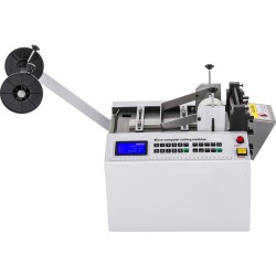 Automaattinen PVC-kutistesukan leikkuri 100 mm leikkausleveys 11 mm maksimihalkaisija 350 watin moottori