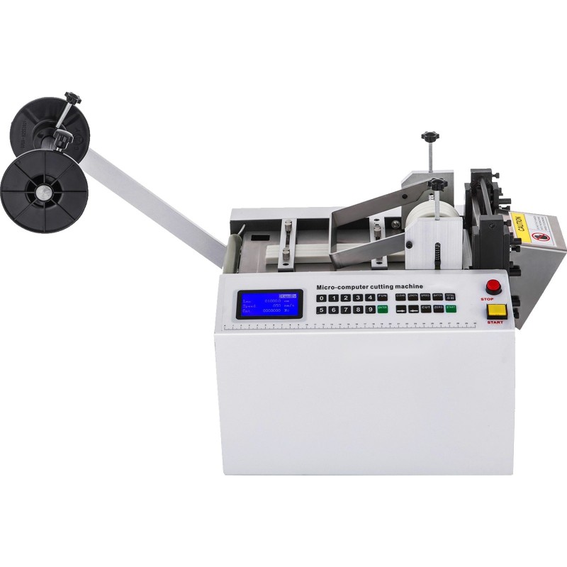 Automaattinen PVC-kutistesukan leikkuri 100 mm leikkausleveys 11 mm maksimihalkaisija 350 watin moottori