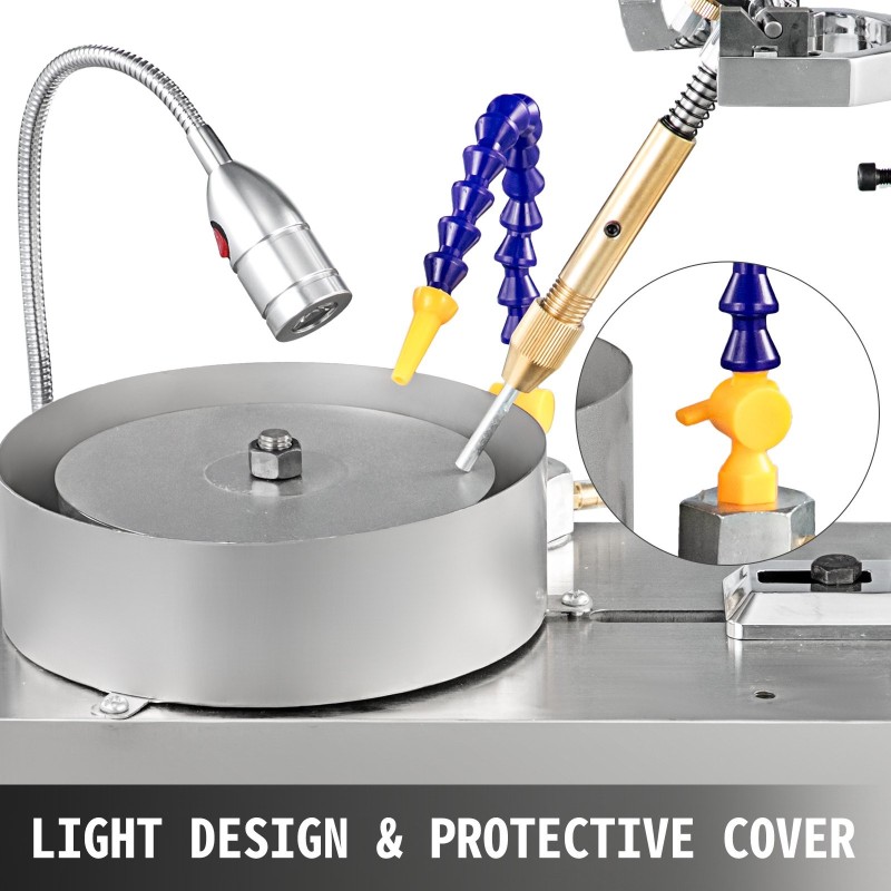 Jalokivien facettikone ruostumatonta terästä 150 mm vesipumpulla