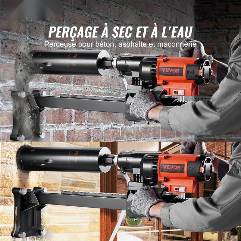 Märkä ja kuivaporakone betonille kahdeksan tuuman poraushalkaisija 3200 watin moottori