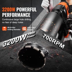 Timanttiporakone telineellä 3200 wattia poraushalkaisija 20–250 millimetriä kuiva ja märkäporaus