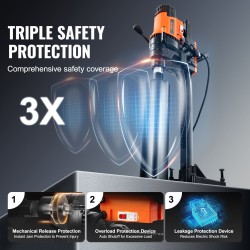 Timanttiporakone telineellä 3200 wattia poraushalkaisija 20–250 millimetriä kuiva ja märkäporaus